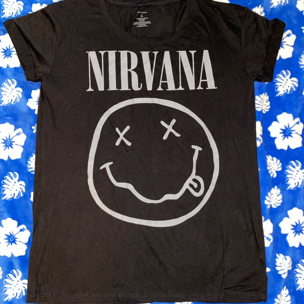 NIRVANA Black Graphic Tee